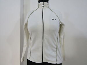 Fila Women’s Zipped Fleece White Crew Chest Size36/38 UK 8/10 Sku 8316
