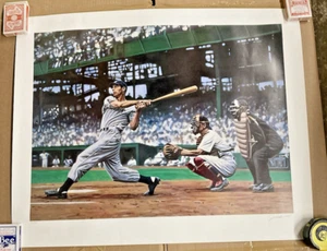 Vintage Joe DiMaggio Limited Lithograph 397 of 600 NY Yankees Andy Jurinko 1995 - Picture 1 of 9