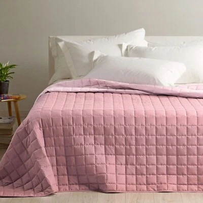 Caleffi Copriletto Trapuntato in microfibra Art. Modern Colore Rosa - Immagine 1 di 4