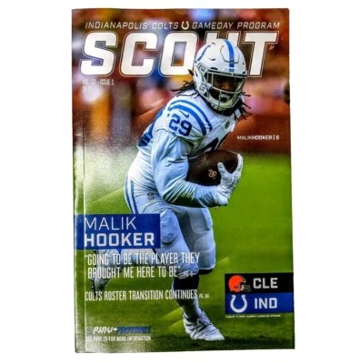 Malik Hooker Scout Indianapolis Colts Football Game Program 2019 Vol. 12 Issue 1 - Image 1 of 4