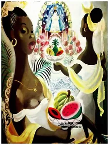 1605 Fruit offerings to the Virgin .Caridad del Cobre. Poster.Decorative Art. - Picture 1 of 1