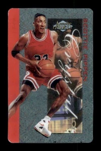1996 Assets Crystal Phone Cards $5 Scottie Pippen #6 HOF Chicago Bulls - Picture 1 of 2