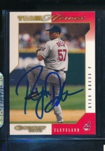 2003 Donruss Team Heroes #157 Ryan Drese signed auto autograph set break 