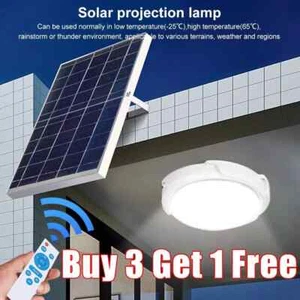 Luz Solar inteligente De Techo con Control Remoto Lampara Energia Con Panel Casa - Picture 1 of 24