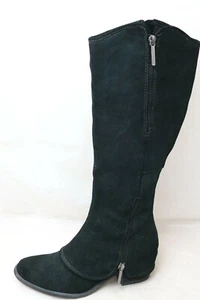 Donald J. Pliner Devi 3 Women's 6M Black Green Glitter Suede Tall Riding Boots - Picture 1 of 10