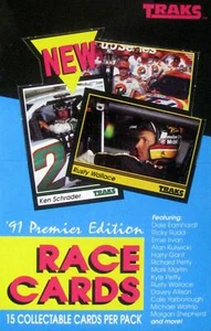 Tarjetas de carrera Traks Premier Edition 1991 - caja de exhibición vacía - excelente estado - Imagen 1 de 1