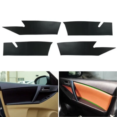 4pcs Black Leather Door Panels Panel Cover Armrest Cover For Mazda 3 2011-2013 - Изображение 1 из 4