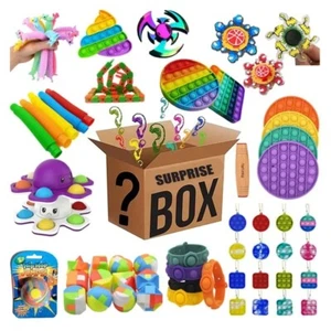 24 PCS Mystery Fidget Toys Box Bundle Pack Push Pop Bubble Birthday Gift UK SELL - Picture 1 of 9