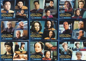 2015 RITTENHOUSE ARCHIVES STAR TREK VOYAGER HEROES CARDS PARTIAL SET