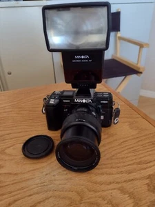 Minolta Maxxum 7000 AF Camera Minolta Zoom XI 28-105 Flash New batteries Tested - Picture 1 of 16