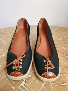 Hollywould Womens Italian Laurie Wedge Espadrilles Shoes Size EU 38.5 /US 7.5 - Picture 1 of 11