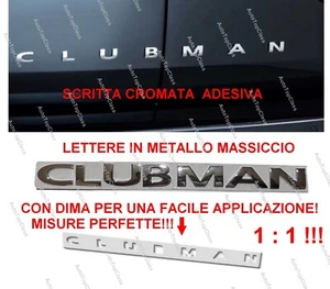 Stemma Clubman fregio Scritta per Mini Cooper ONE D SD JOHN WORKS Logo Emblema - Foto 1 di 6