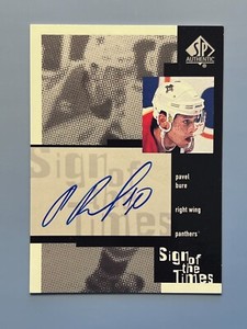 1999-00 SP AUTHENTIC SIGN OF THE TIMES AUTO PAVEL BURE #PB FLORIDA PANTHERS HOF