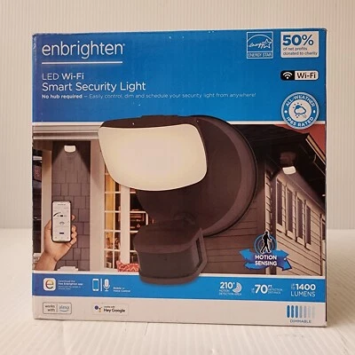 Enbrighten LED WI-FI Smart Security Light With Motion Detection Bronze 1400 Lum. - Image 1 of 4