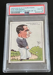 WA&AC CHURCHMAN #7 1929 WALTER HAGEN PSA 4 HOMBRES DEL MOMENTO SOLO 19 CALIFICADOS SUPERIORES - Imagen 1 de 5