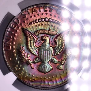 1969-D Kennedy Half Dollar Wild Reverse Tone - NGC Unc Details JS - Picture 1 of 3