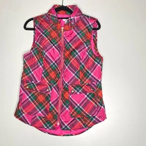 New Crown & Ivy Plaid Quilted Vest Women's Size Small - Picture 1 of 8
