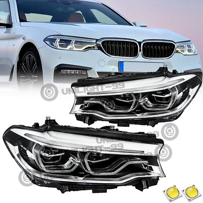 Faro LED completo con AFS izquierdo y derecho para BMW Serie 5 G30 G31 M5 2017-2020 Foto 1 de 4