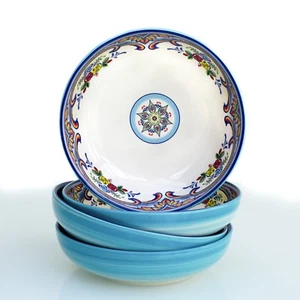 Zanzibar 4 Piece Pasta Bowl Set by Euro Ceramica - Picture 1 of 2