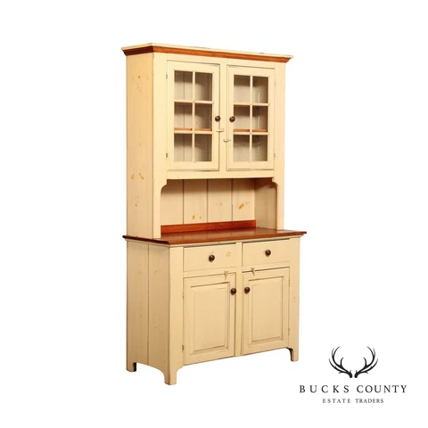 Canaan Cabinetry 'Farm Furniture' Primitive Painted Pine Buffet Cupboard Cover