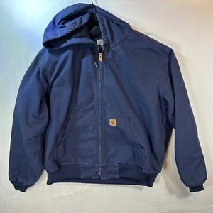 Carhartt Jacke J140 Navy Blau Stepp Gefüttert Arbeitsmantel Verleih Herren 2XL Duck Canvas - Bild 1 von 16