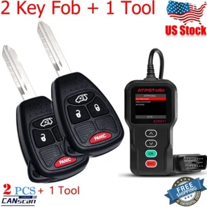 2 New Replacement Remote Key Fob And 1 Kit Tool For Select Dodge Jeep Chrysler - Picture 1 of 6