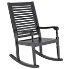 Outdoor Rocking Wooden Patio Adirondack Chair For Balcony Garden Chairs Black
