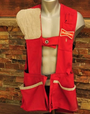 Vintage Budweiser Bob Allen USA Red Shooting Hunting Vest Size Medium Large - Image 1 of 4