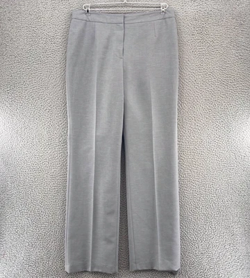 Le Suit Pants Womens 8 Gray Straight Leg Trousers Everyday Office Career Work - Image 1 of 4