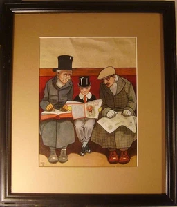 John Hassall ( 1868-1948) Antique Humorous Print: Boys Own: Framed & Glazed - Picture 1 of 9