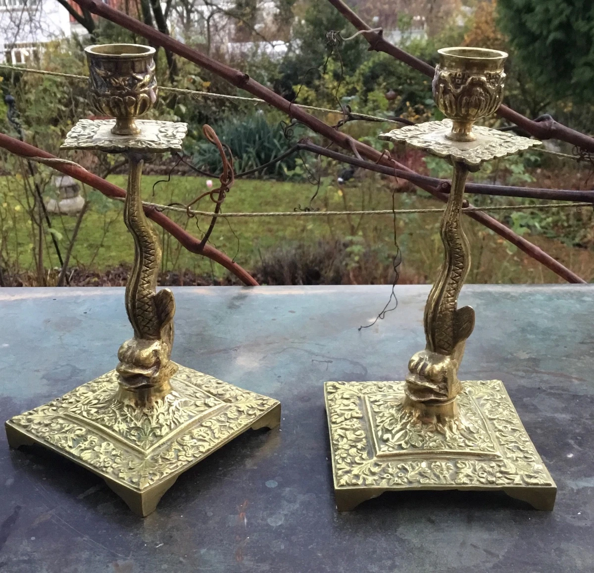 Vintage Kerzenständer Aus Kunstharz – Antik Bronze Look Für Gemütliche Atmosphäre