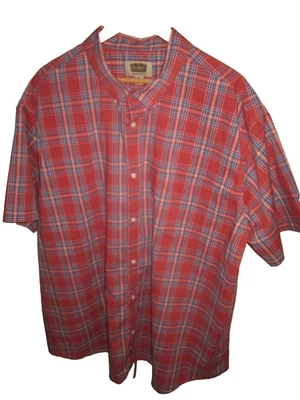 Mens Short Sleeve Shirt 3XL Foundry Supply Comfort Stretch Button Down - Image 1 of 4