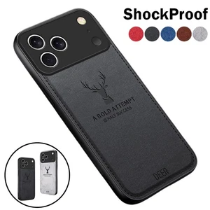 Funda de Teléfono para iPhone 17 Pro Max 16 15 14 13 12 11 Cuero Ciervo Lujo TPU Cubierta - Imagen 1 de 19