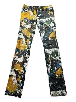 Tory Burch Super Skinny Jeans Size 29 Paint Splatter Low Rise 34" Inseam - Image 1 of 4