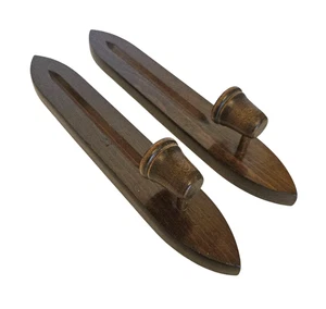 2 Vintage Wood Wall Mount Candle Holders MCM Ardco Made In Japan 15" - Picture 1 of 4