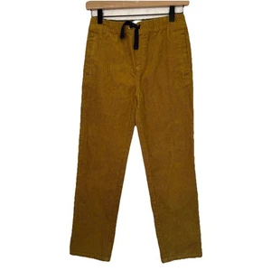 Mini Boden Boy's Brown Mustard Yellow Drawstring Corduroy Pants Size 12 - Picture 1 of 6