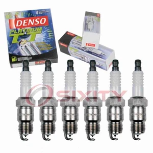 6 pc Denso Platinum TT Spark Plugs for 1984-1986 Jeep Cherokee 2.8L V6 oq - Picture 1 of 5
