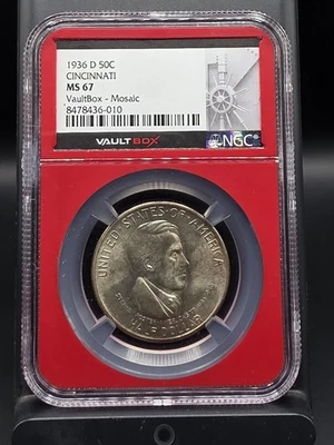 1936-D Cincinnati - Commemorative 50c Half Dollar - Silver - NGC MS67 - Image 1 of 4