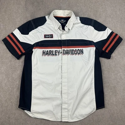 Camisa Harley Davidson MotorClothes Racing Hombre’s L Colorblock Manga Corta Foto 1 de 4