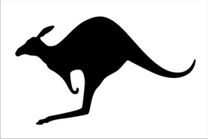  Aufkleber Känguru , Folienschnitt,  freistehend, leichte Aufklebung - Bild 1 von 1