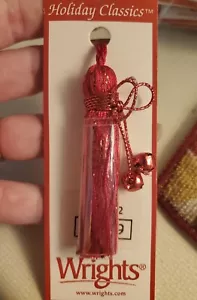 Wrights Tassels RED Holiday Classics 3" Tassel with Bells *Other Colors Avail* - Picture 1 of 4