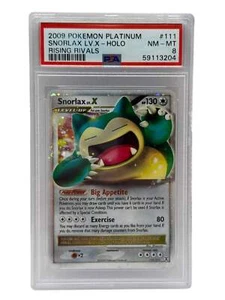 2009 Pokémon Platinum Rising Rivals Snorlax Lv. X Holo 111/111 PSA 8 NEAR MINT - - Picture 1 of 4