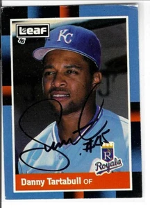 Danny Tartabull Signed 1988 Leaf Card #190 Kansas City Royals - Picture 1 of 1