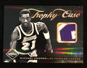2012 Michael Cooper LA Lakers NBA PRIME GAME USED WORN JERSEY SERIAL Card /25💎