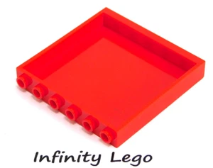 4 LEGO Red Large Wall Panel 1 x 6 x 5 (35286 59349 59350) 4 Pieces - Picture 1 of 1