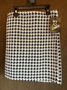 Girls Houndstooth Pattern Mini Skirt, Art Class Brand, Black & White, Size M 7/8 - Picture 1 of 5
