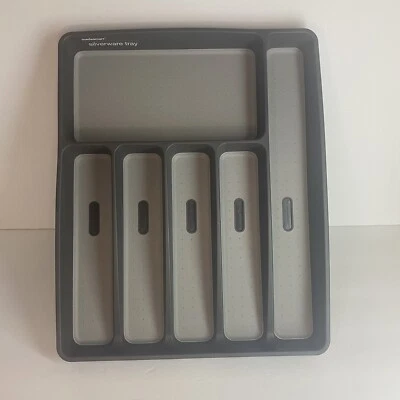 Bandeja organizadora de cajones grande en gris Madesmart cubiertos 6 compartimentos Foto 1 de 4