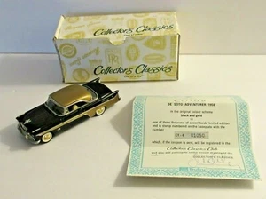 RARE 1:43 BUBY CLASSICS ARGENTINA 1956 DE SOTO ADVENTURER BLACK GOLD MIB - Picture 1 of 10