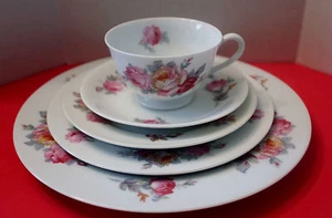 Sango rosa gelbe Rosen blau grüne Blätter SAN 5-5 Stück Gedeck (7) - Bild 1 von 9