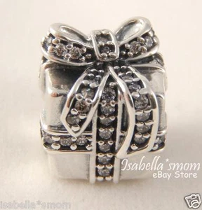 Luccicante Sorpresa Autentico Pandora Argento Natale Regalo Charm 791400CZ Nuovo - Foto 1 di 4